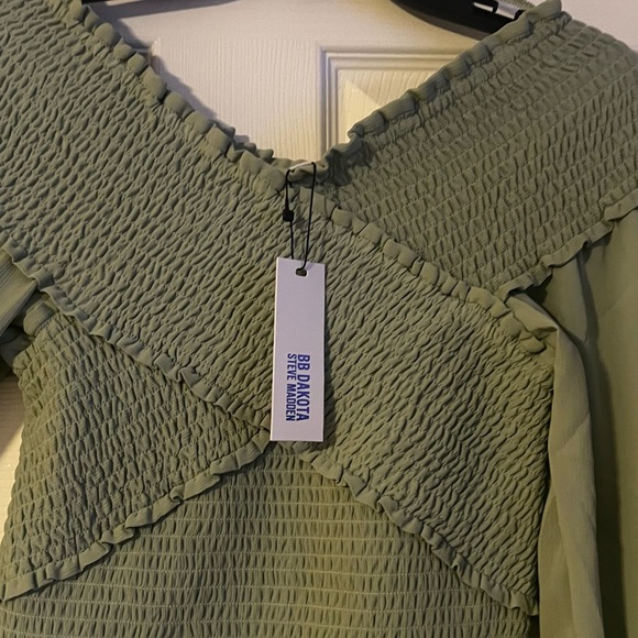 BB Dakota Top Smock Factor teal color size Small NWT - Picture 5 of 5